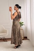 Vestido comprido animal print - lavishiochicvestidolavishiochic