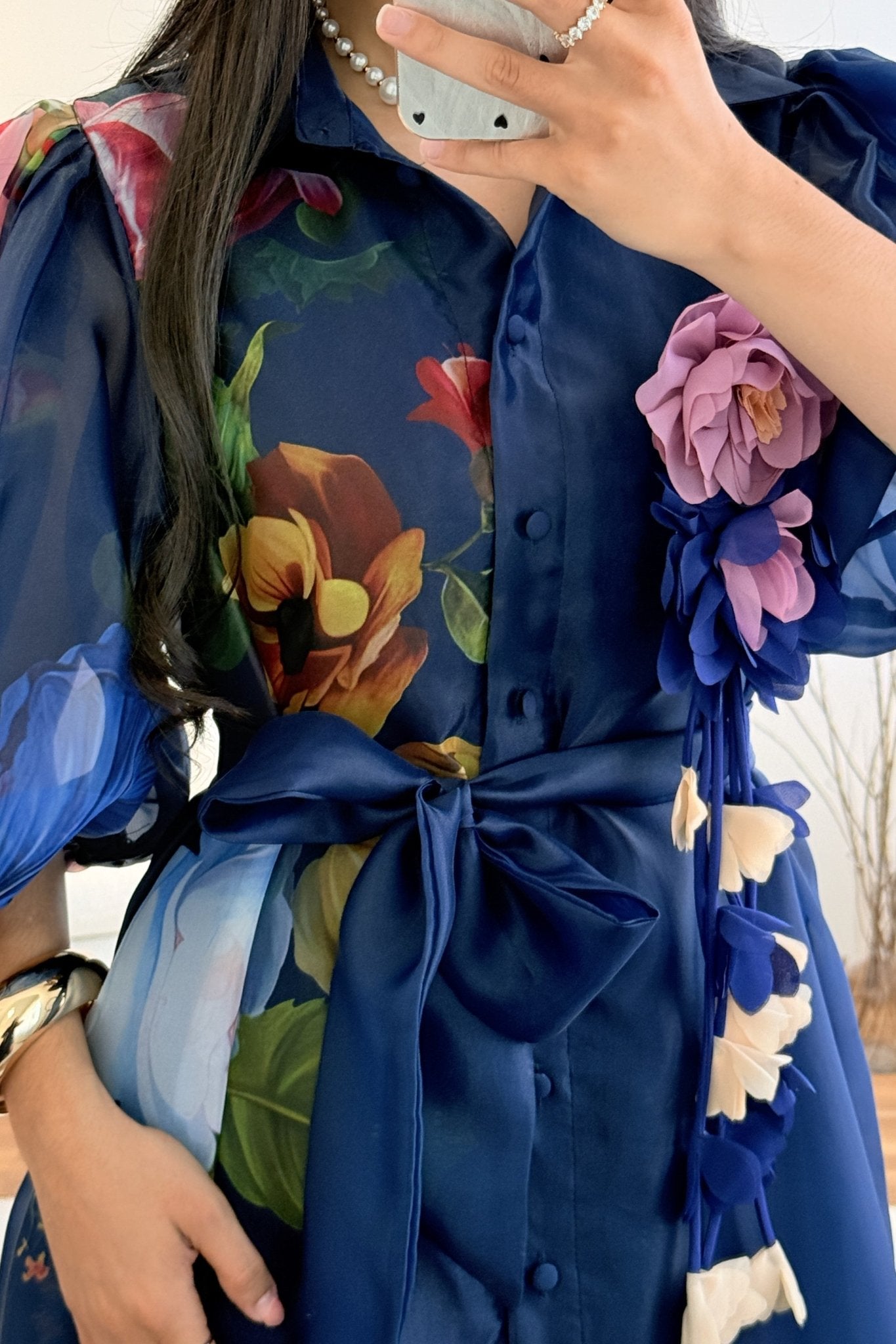 Vestido comprido com estampado floral - lavishiochicvestidolavishiochic