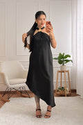 Vestido comprido halter assimétrico - lavishiochicvestidolavishiochic