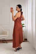 Vestido comprido halter assimétrico - lavishiochicvestidolavishiochic