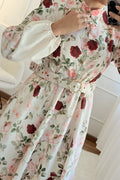 Vestido comprido padrão rosa - lavishiochicvestidolavishiochic