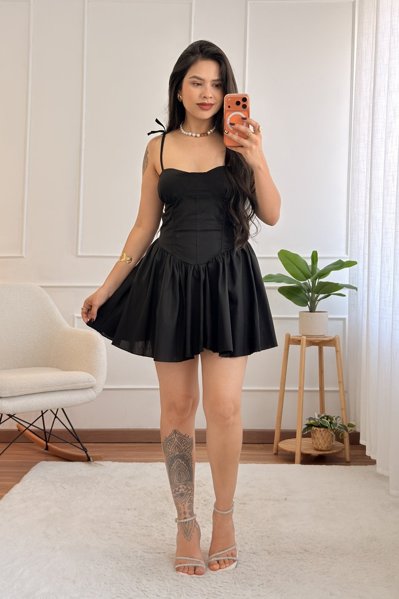 Vestido curto com efeito corset - lavishiochicvestidolavishiochic