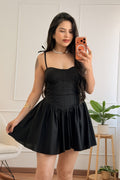 Vestido curto com efeito corset - lavishiochicvestidolavishiochic