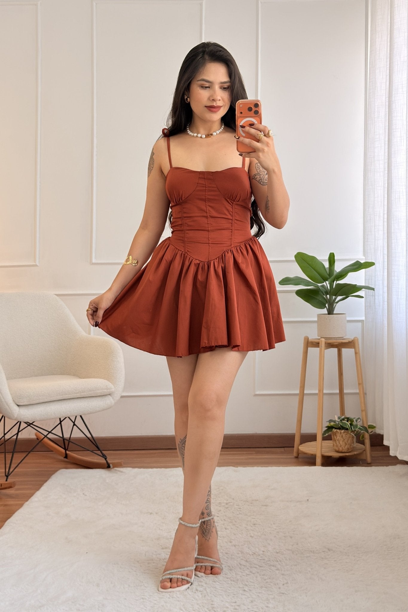 Vestido curto com efeito corset - lavishiochicvestidolavishiochic