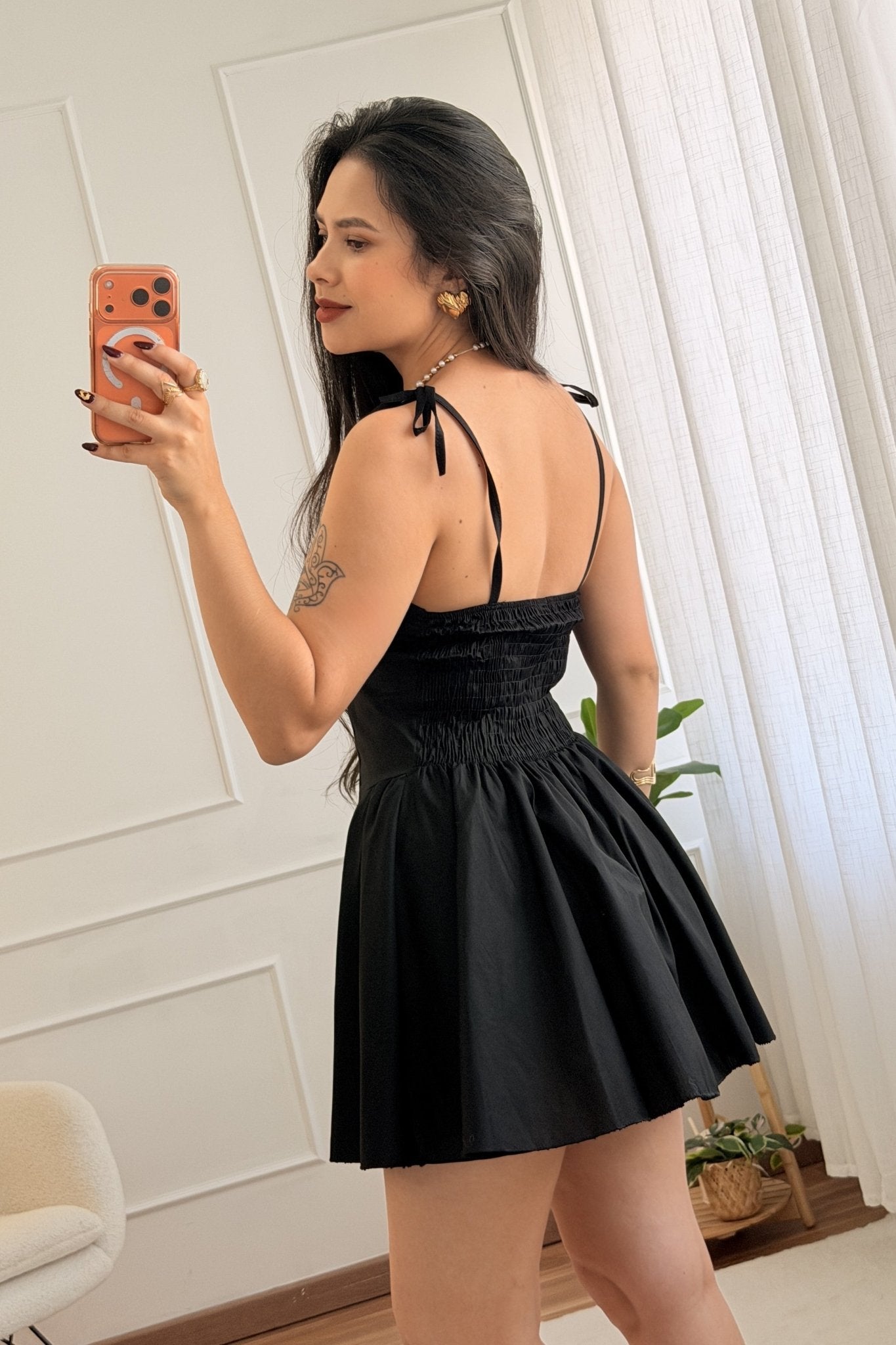 Vestido curto com efeito corset - lavishiochicvestidolavishiochic