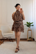 Vestido curto com folhos - IVIVI - lavishiochicvestidoIVIVI