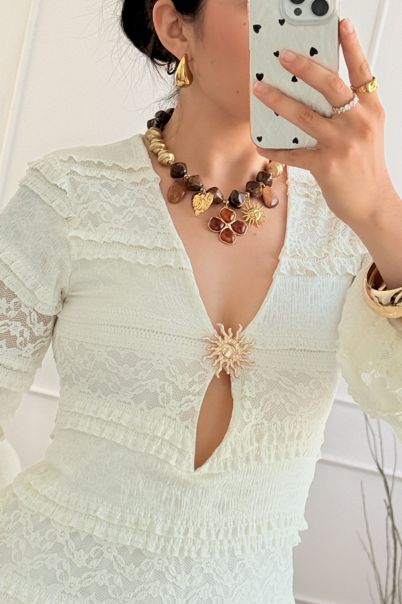 Vestido curto de renda AZAKA - lavishiochicvestidoAZAKA