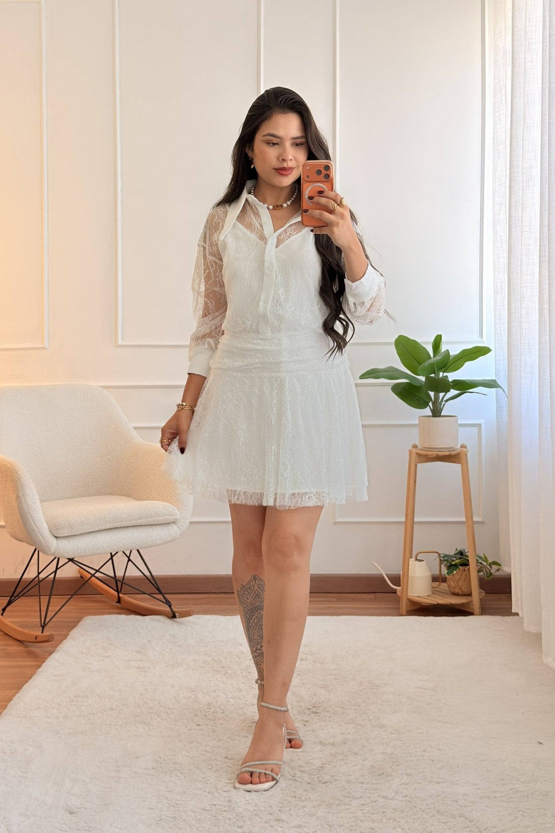 Vestido curto em renda - lavishiochicvestidolavishiochic