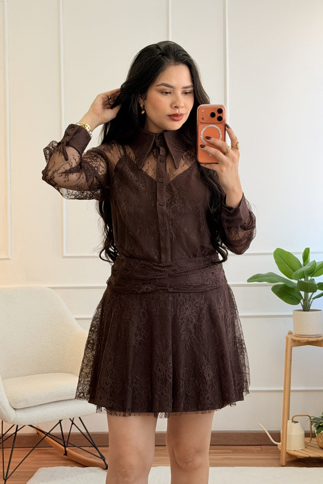 Vestido curto em renda - lavishiochicvestidolavishiochic