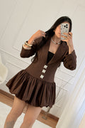 Vestido curto estilo blazer MOCHY - lavishiochicvestidoMochy