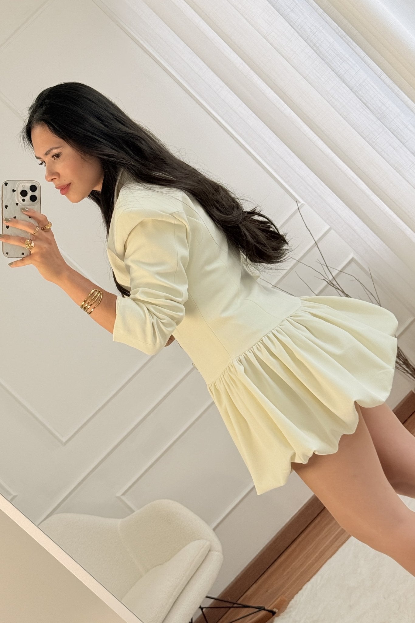 Vestido curto estilo blazer MOCHY - lavishiochicvestidoMochy