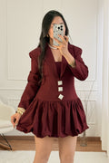 Vestido curto estilo blazer MOCHY - lavishiochicvestidoMochy