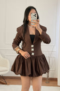 Vestido curto estilo blazer MOCHY - lavishiochicvestidoMochy