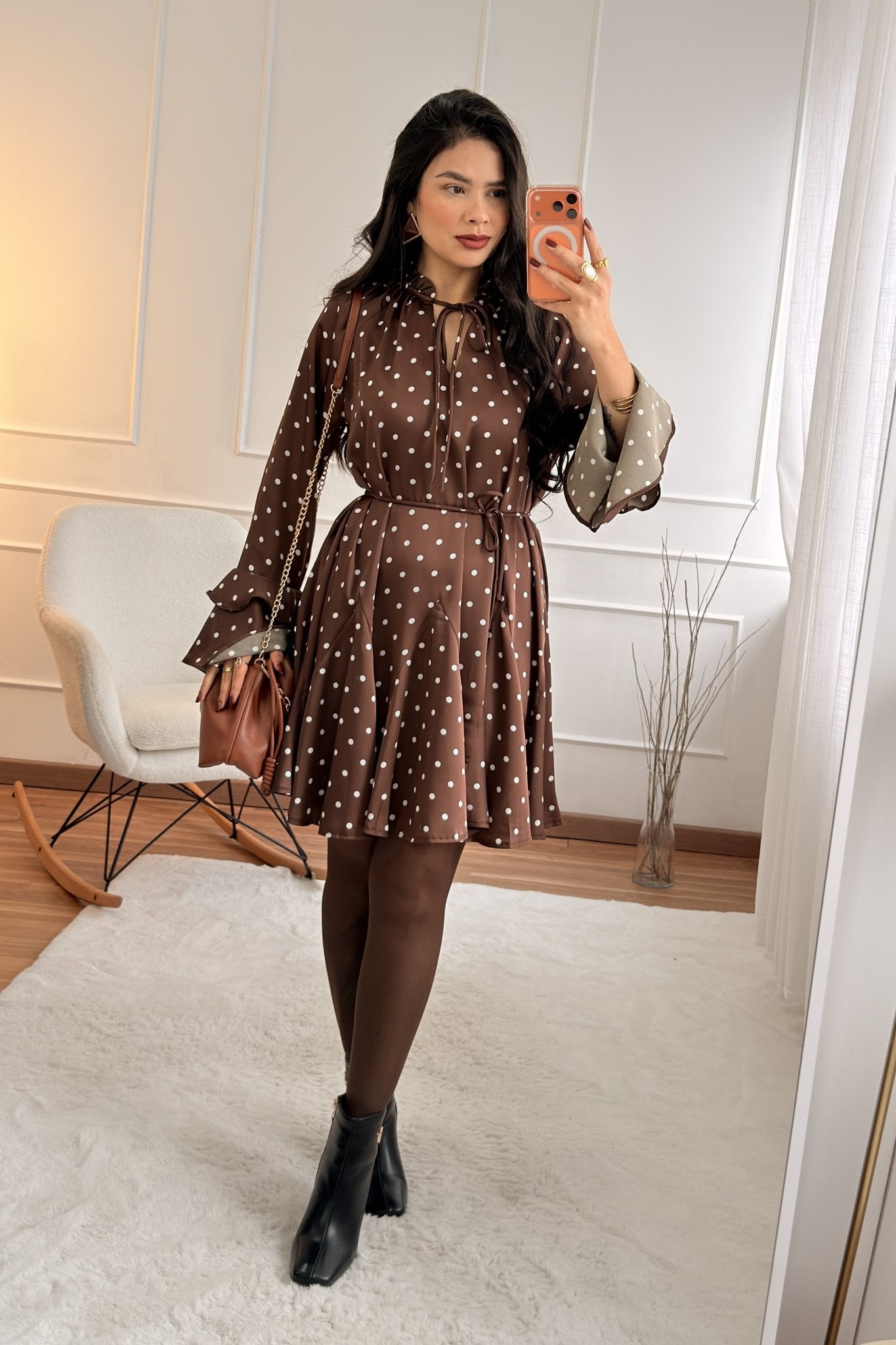 Vestido Curto Poá IVIVI - lavishiochicvestidoIVIVI