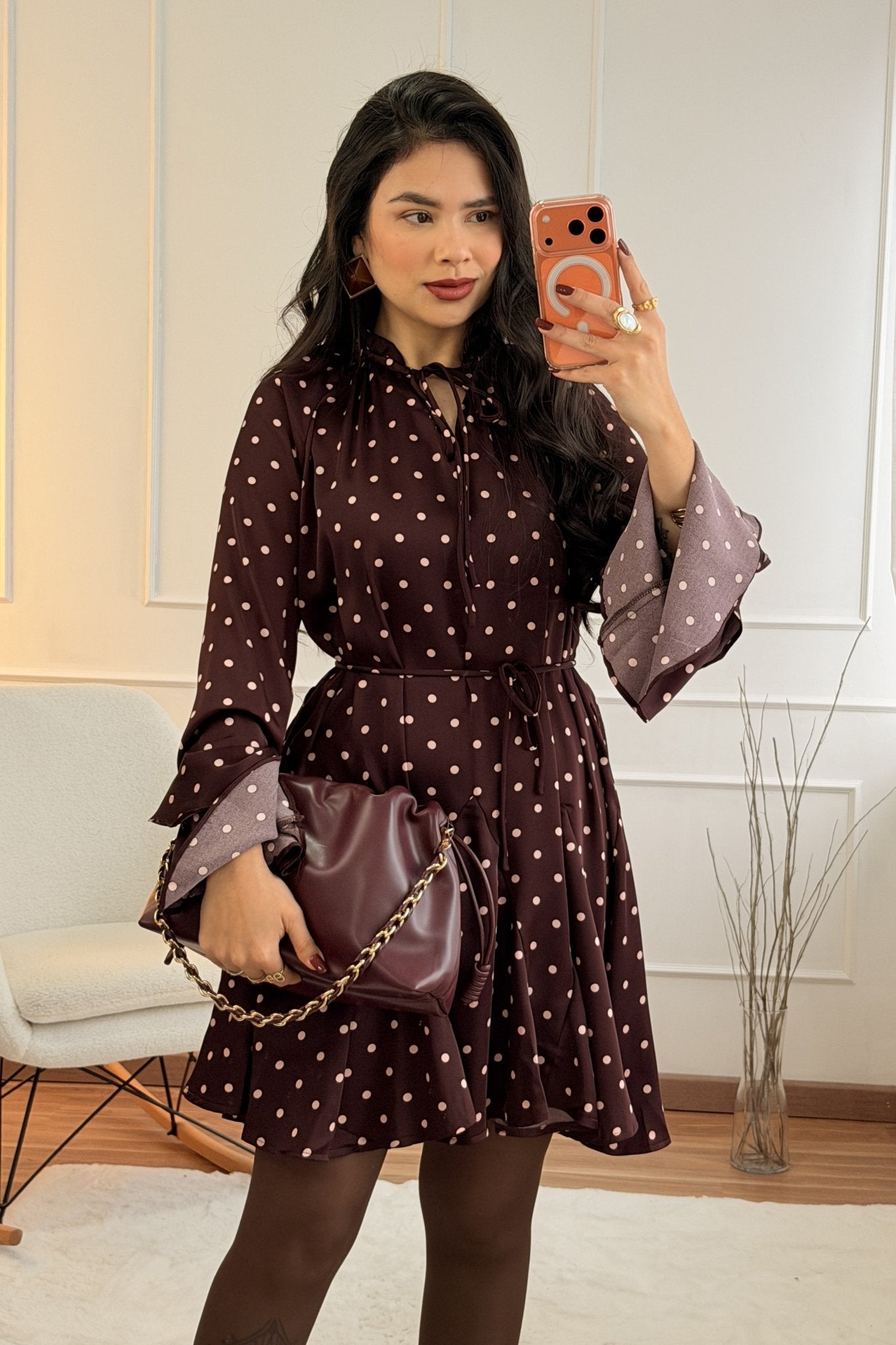 Vestido Curto Poá IVIVI - lavishiochicvestidoIVIVI