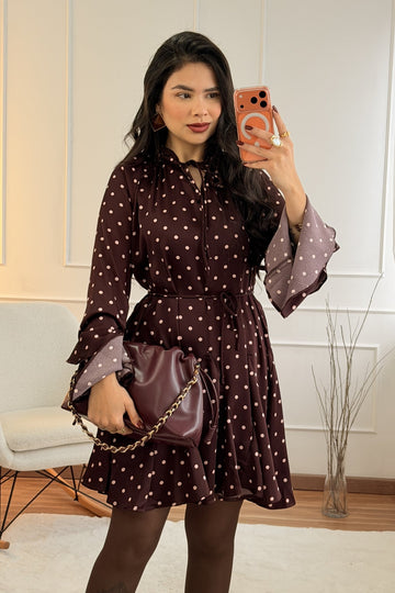 Vestido Curto Poá IVIVI - lavishiochicvestidoIVIVI