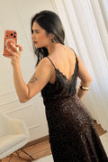 Vestido de lantejoulas com renda - lavishiochicvestidolavishiochic