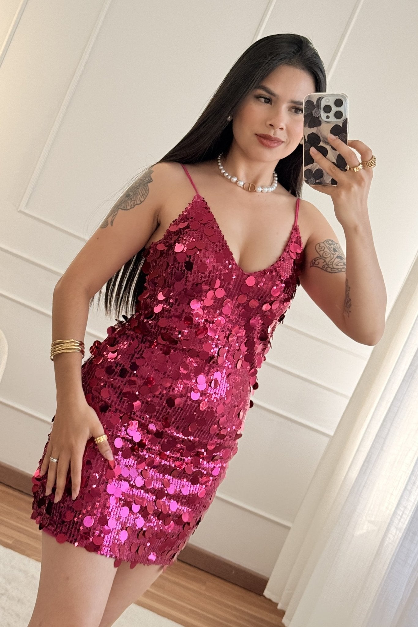 Vestido de lantejoulas LUMINA - lavishiochicvestidolavishiochic
