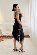 Vestido em cetim com renda - lavishiochicvestidolavishiochic