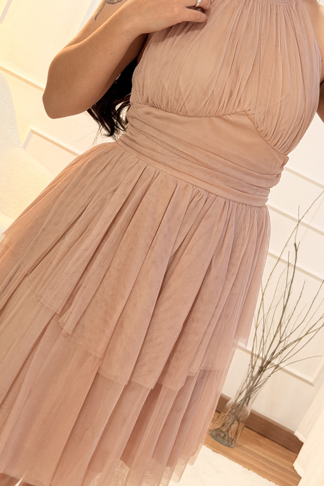 Vestido em Tule com Cintura Marcada - lavishiochicvestidolavishiochic