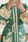 Vestido estampado com manga balão - lavishiochicvestidolavishiochic