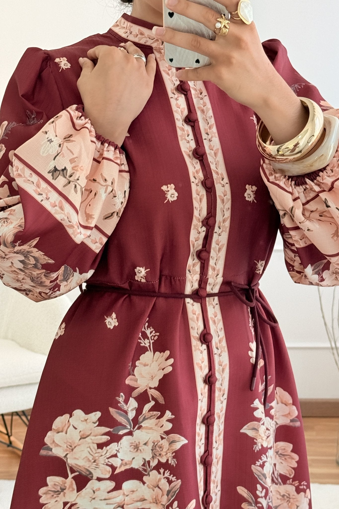Vestido estampado com manga balão - lavishiochicvestidolavishiochic