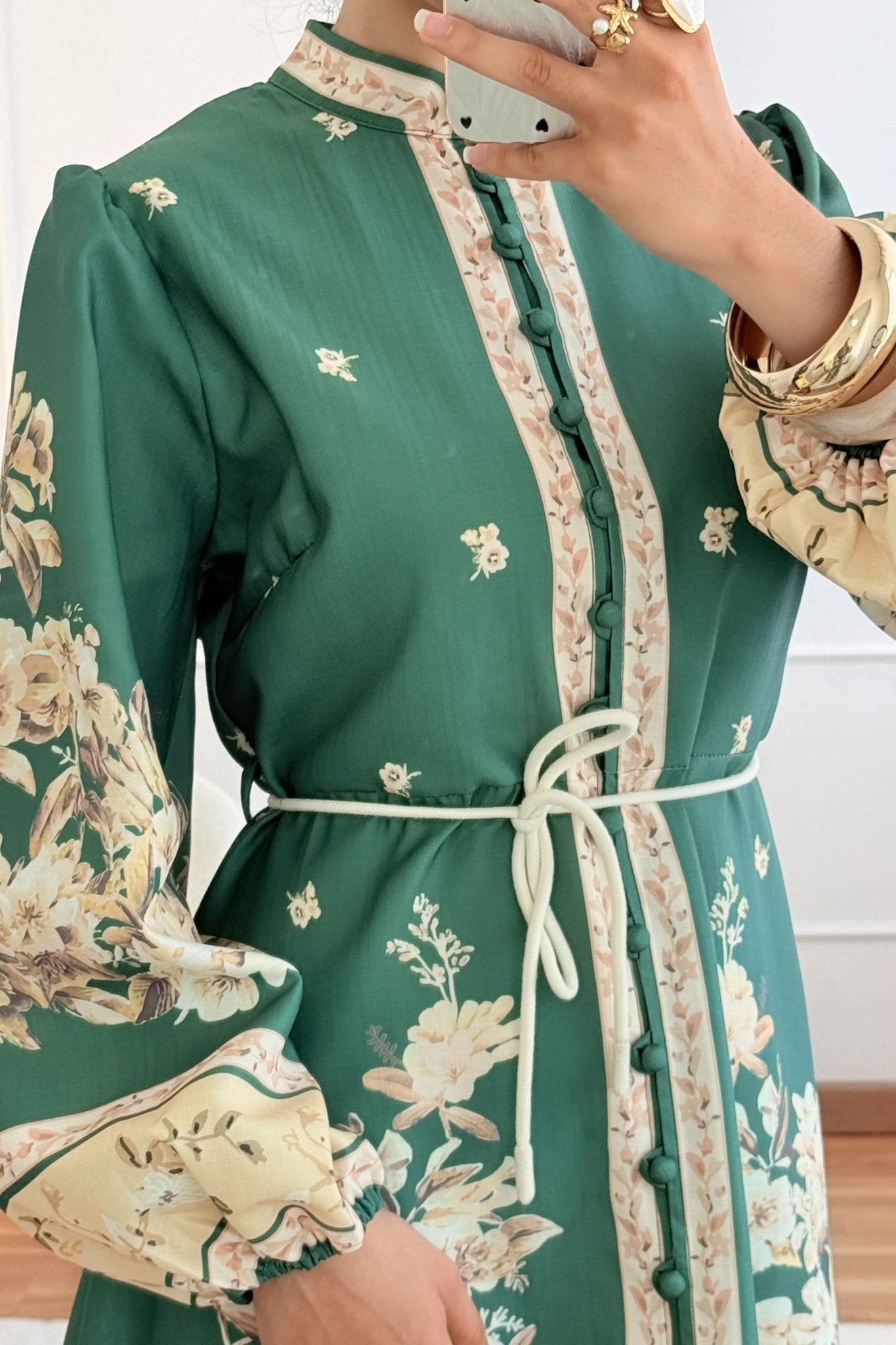 Vestido estampado com manga balão - lavishiochicvestidolavishiochic