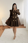 Vestido estruturado com botões dourados MOCHY - lavishiochicvestidomochy