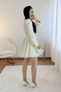 Vestido estruturado com botões dourados MOCHY - lavishiochicvestidomochy