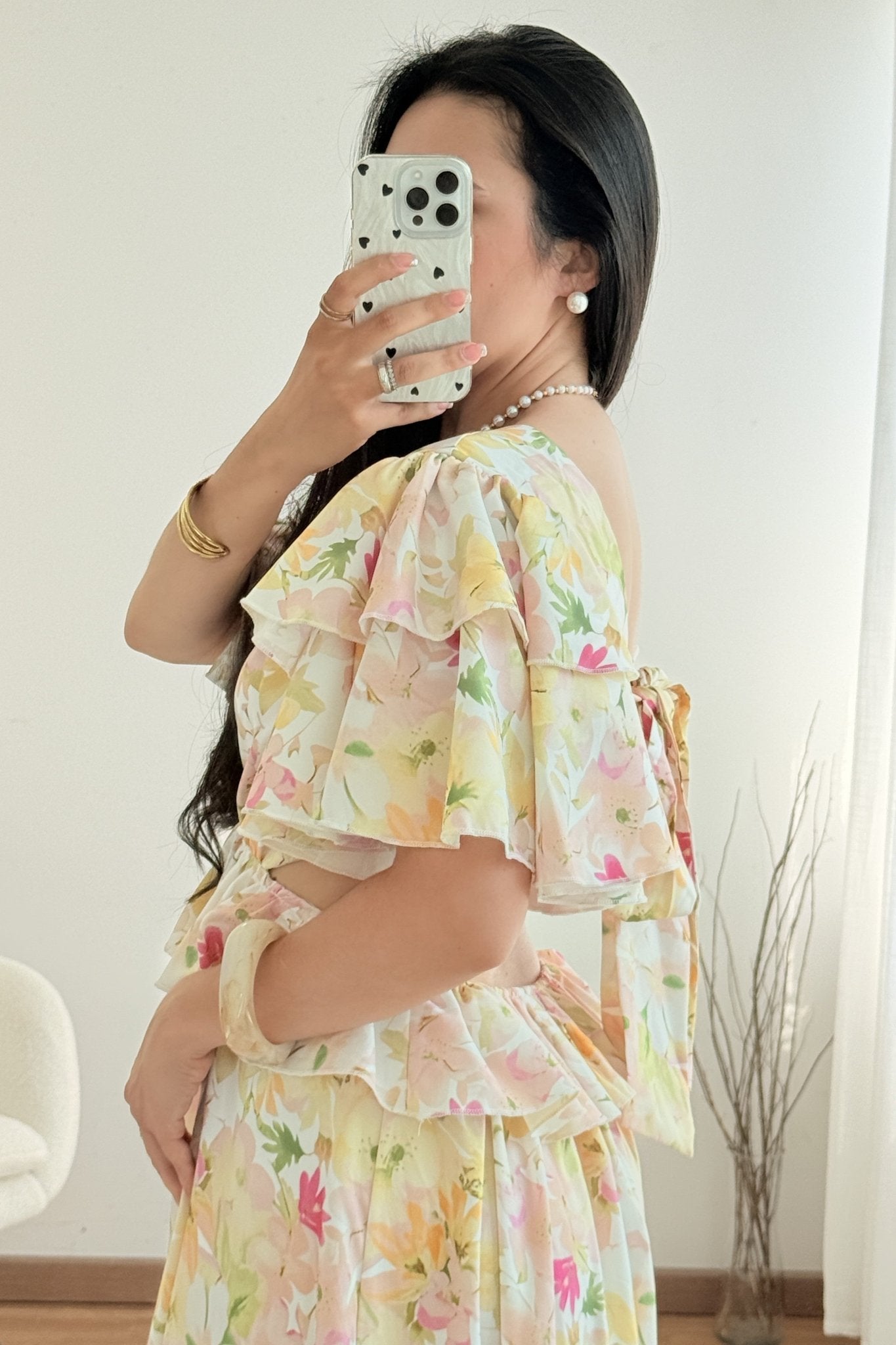 Vestido floral com babados - lavishiochicvestidolavishiochic
