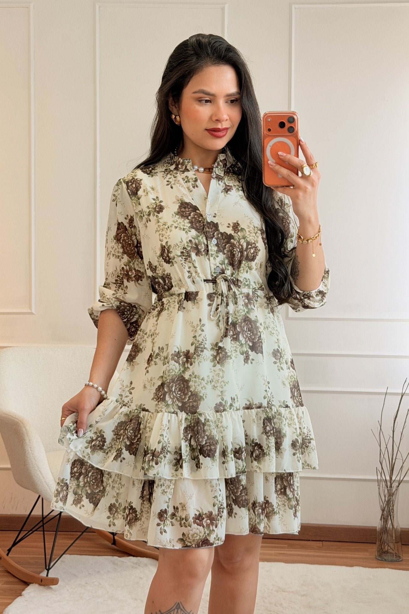 Vestido Floral com camadas - lavishiochicvestidolavishiochic