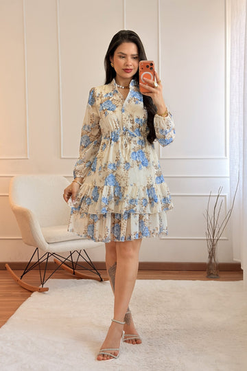 Vestido Floral com camadas - lavishiochicvestidolavishiochic