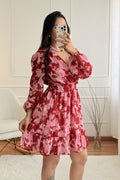Vestido floral decote em V 2.0 - lavishiochicvestidolavishiochic