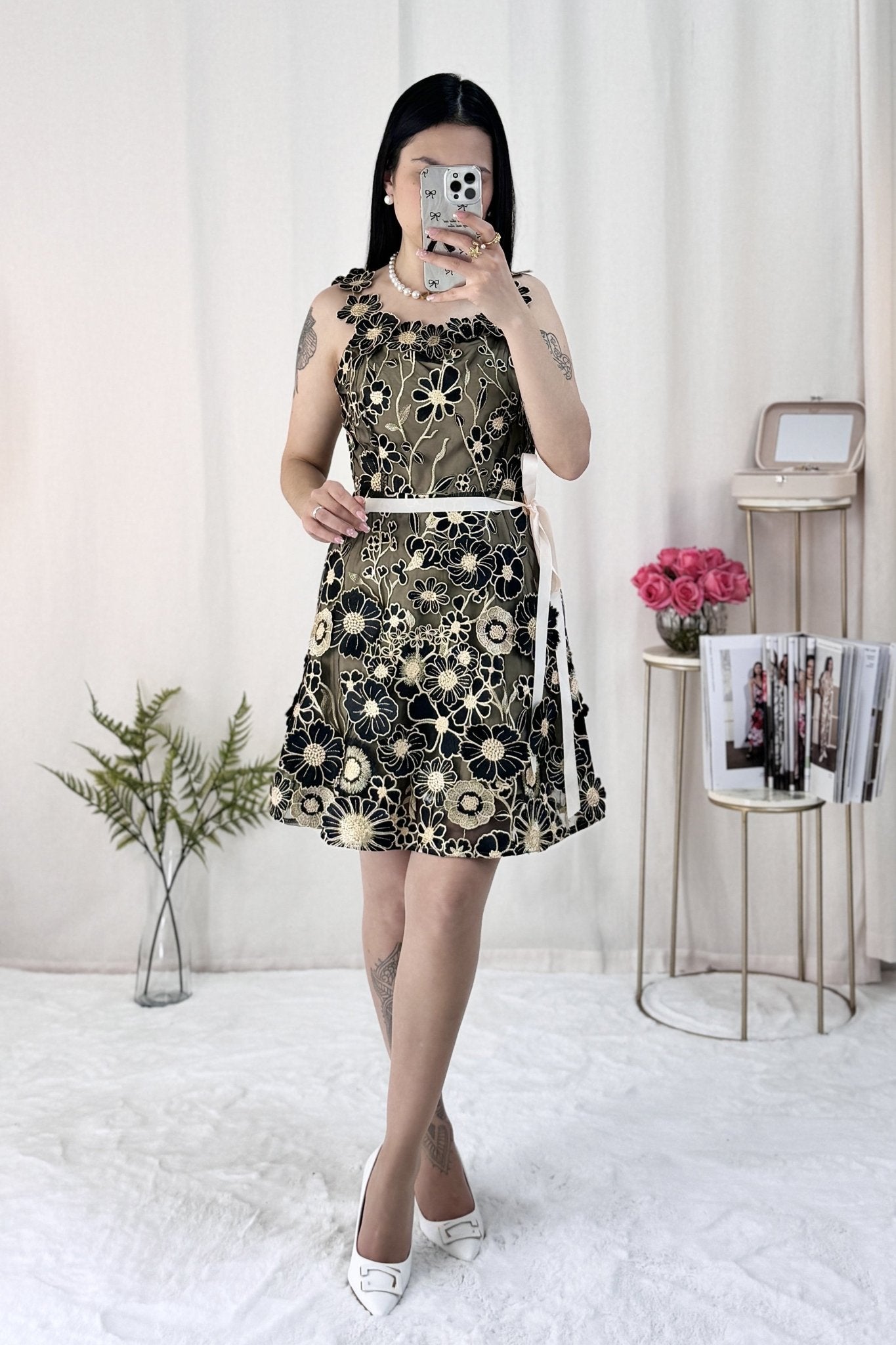 Vestido flores3D AZAKA - lavishiochicvestidoAZAKA