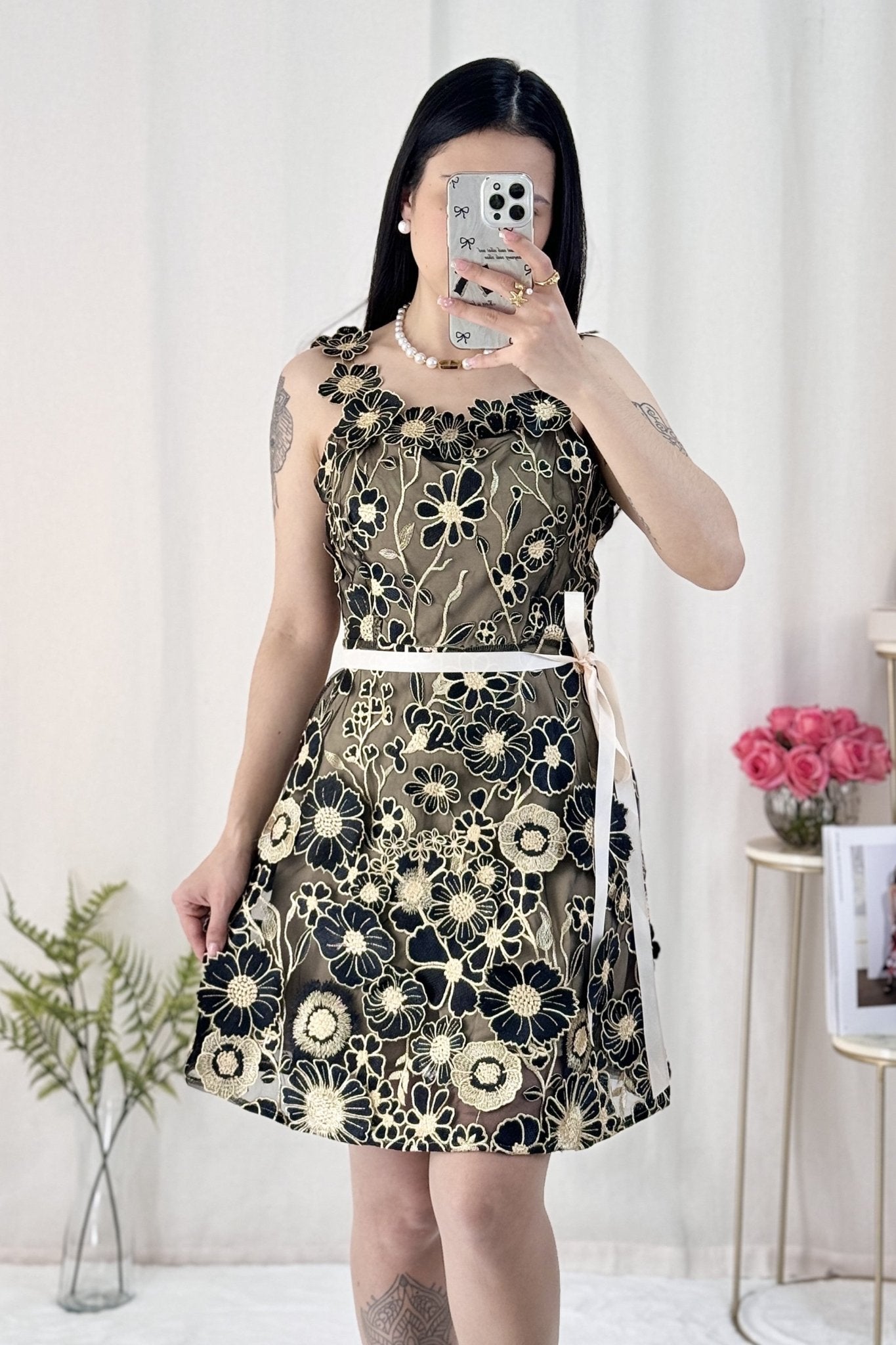 Vestido flores3D AZAKA - lavishiochicvestidoAZAKA