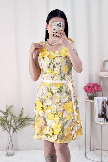 Vestido flores3D AZAKA - lavishiochicvestidoAZAKA