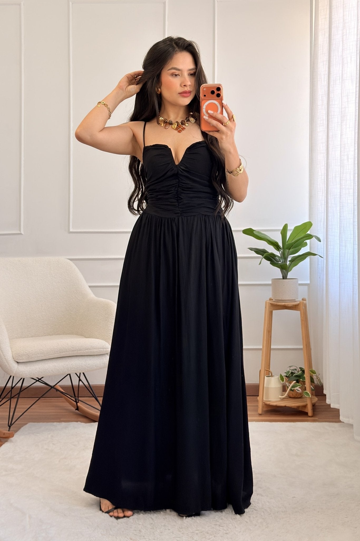 Vestido fluido com amarração nas costas - lavishiochicvestidolavishiochic