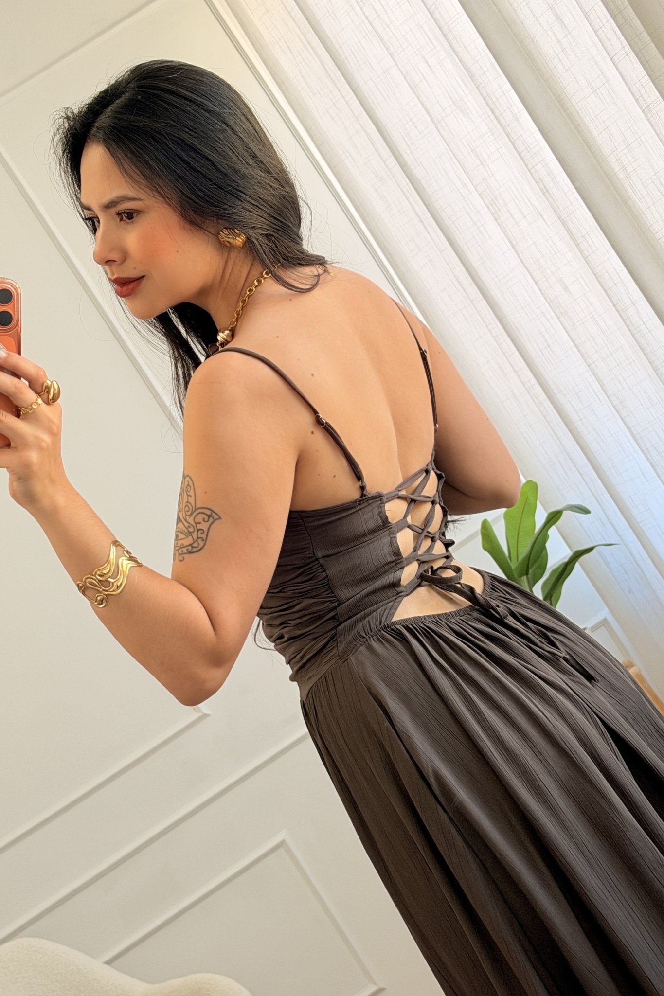 Vestido fluido com amarração nas costas - lavishiochicvestidolavishiochic