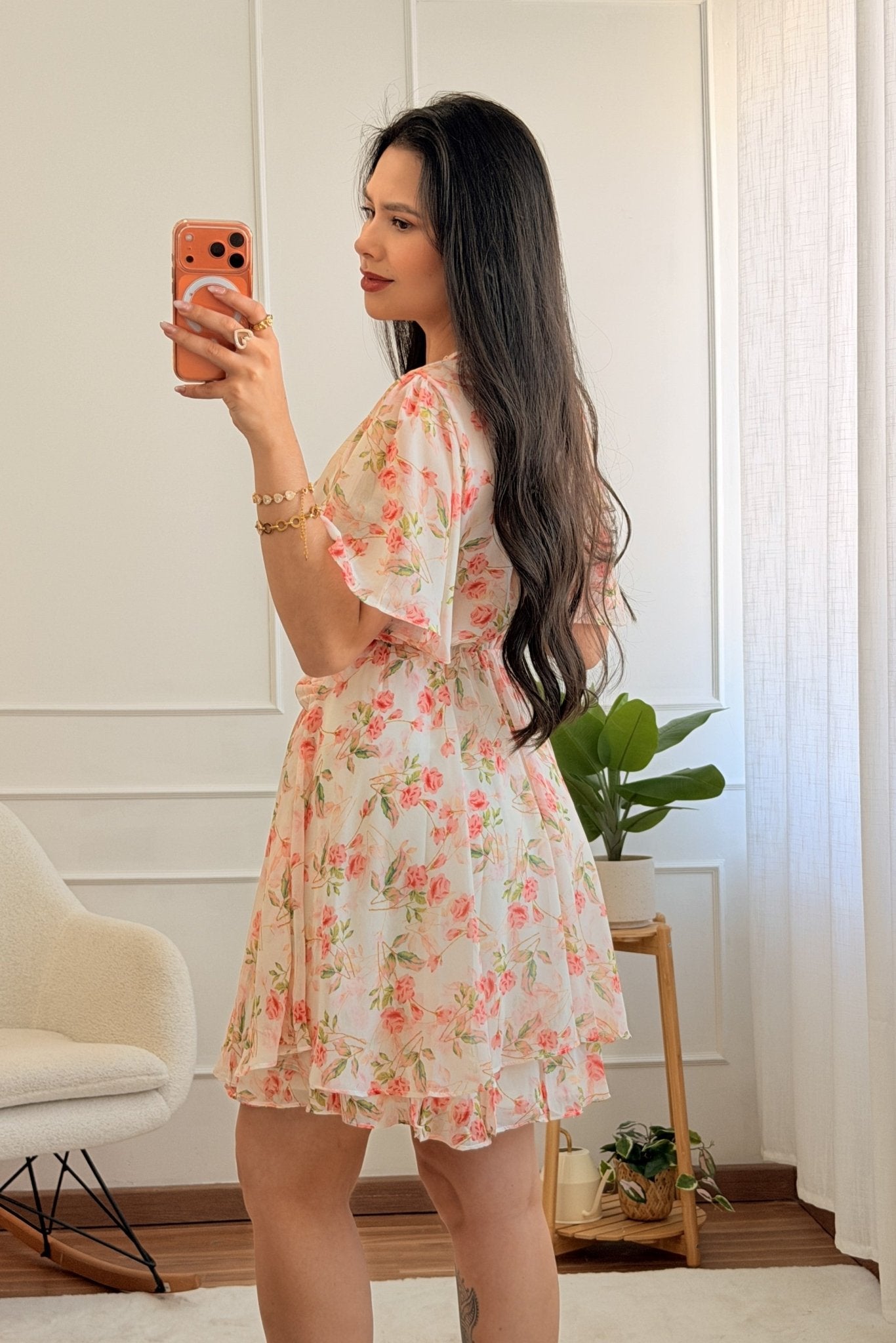 Vestido Fluido Floral em Camadas - lavishiochicvestidolavishiochic