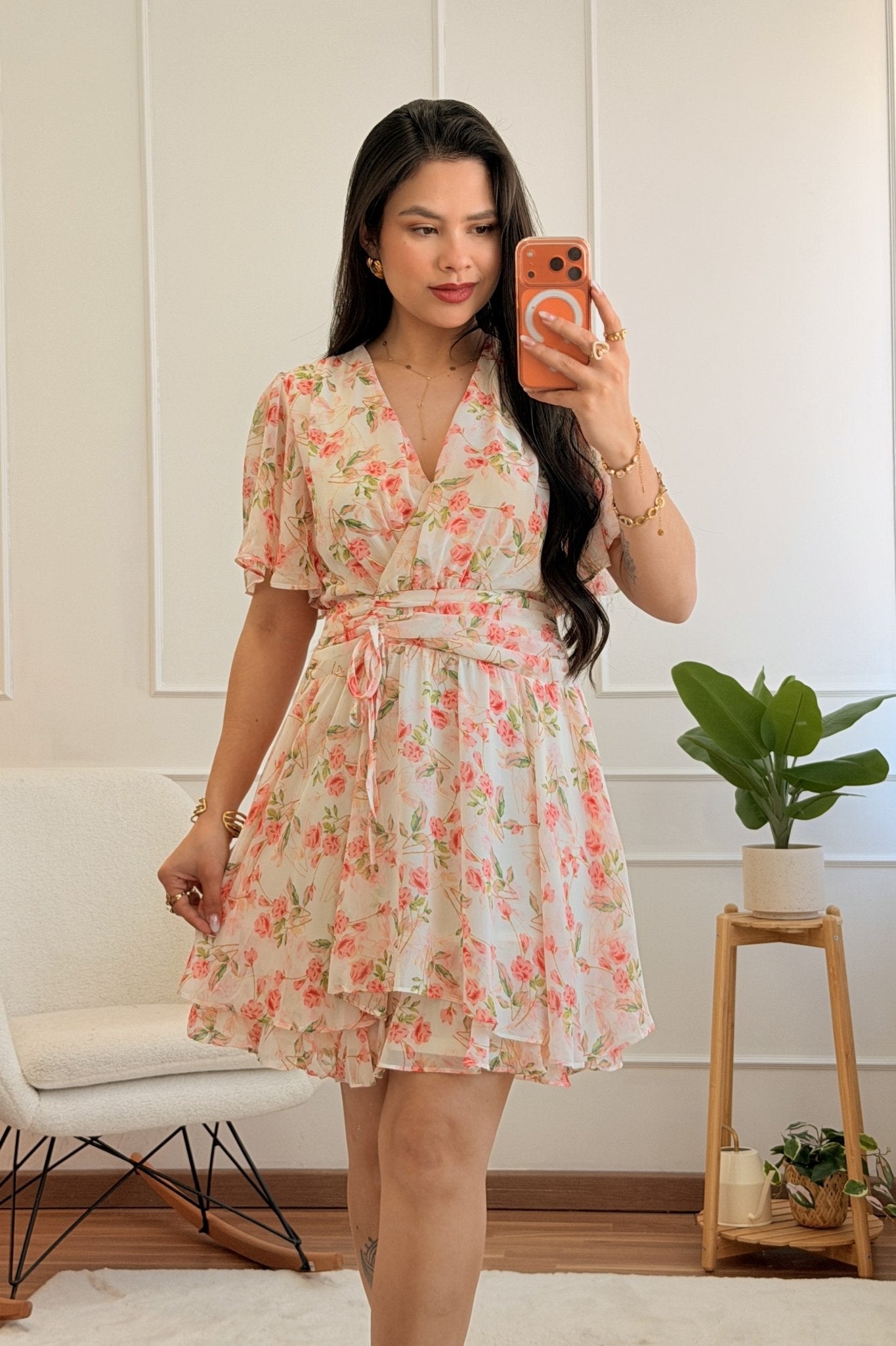 Vestido Fluido Floral em Camadas - lavishiochicvestidolavishiochic