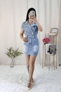 Vestido gola vira AZAKA - lavishiochicvestidoAZAKA