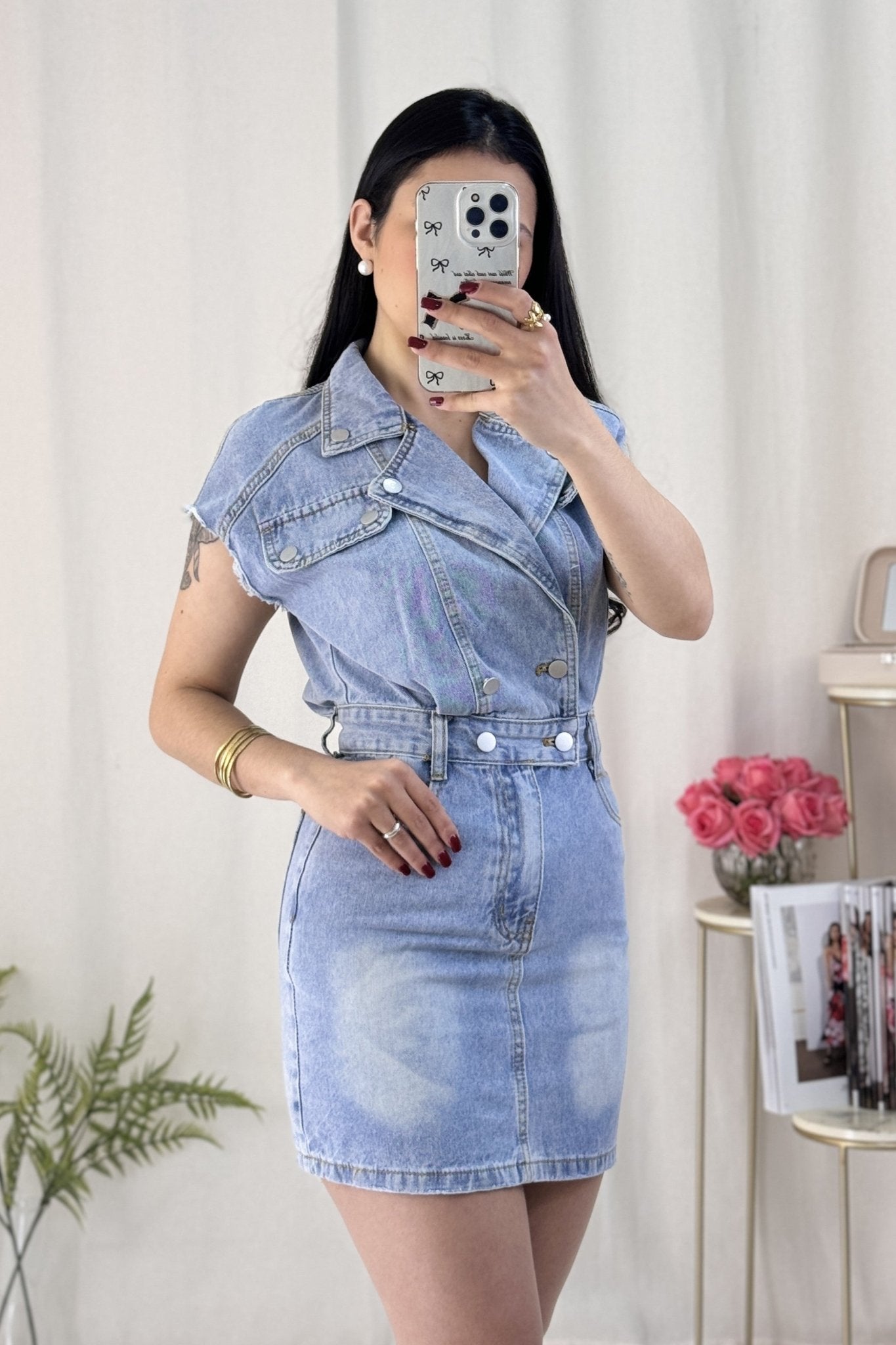 Vestido gola vira AZAKA - lavishiochicvestidoAZAKA