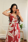 Vestido halter com estampa tropical LUMINA - lavishiochicvestidolumina