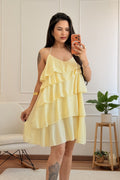 Vestido halter em camadas - lavishiochicvestidolavishiochic