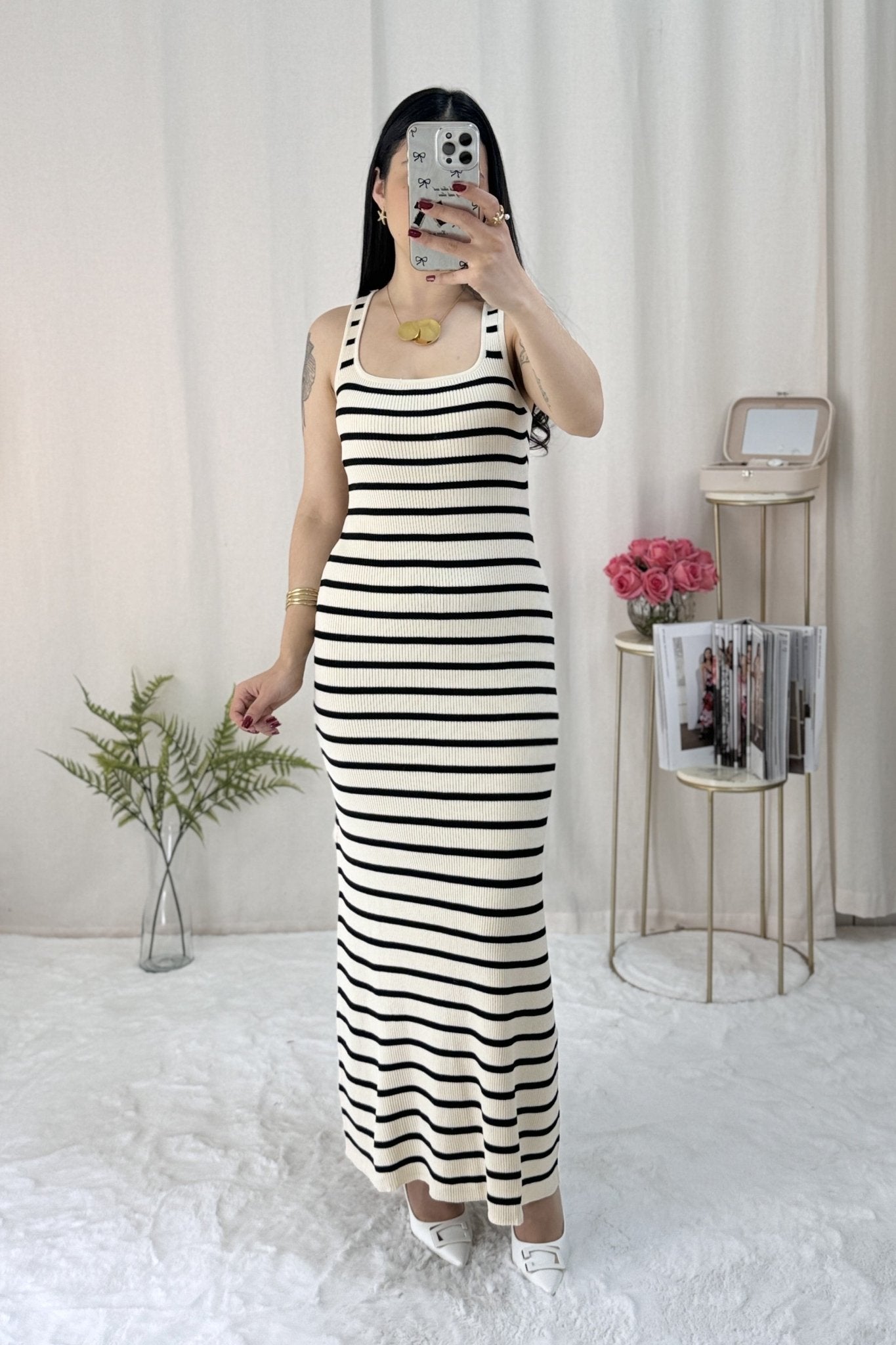 Vestido justo riscas - lavishiochicvestidolavishiochic