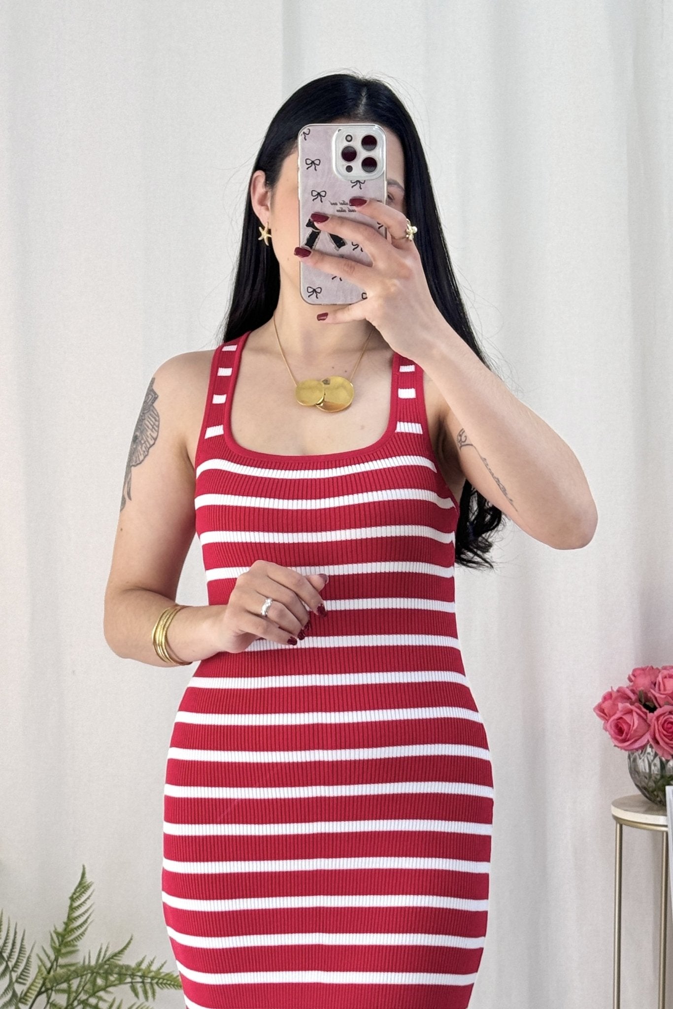 Vestido justo riscas - lavishiochicvestidolavishiochic