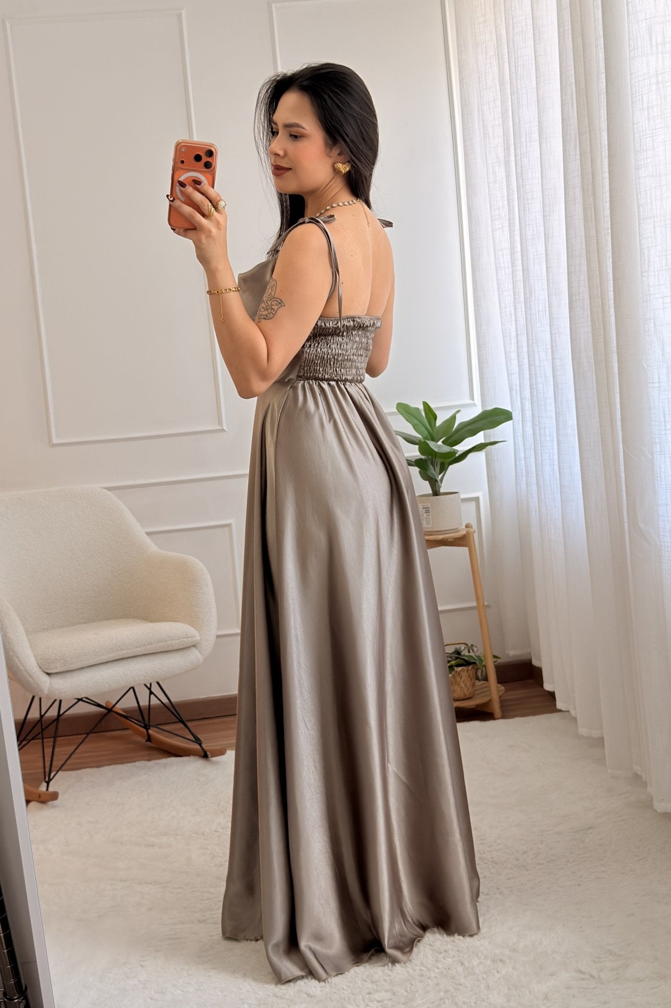 Vestido Longo Acetinado - lavishiochicvestidolavishiochic