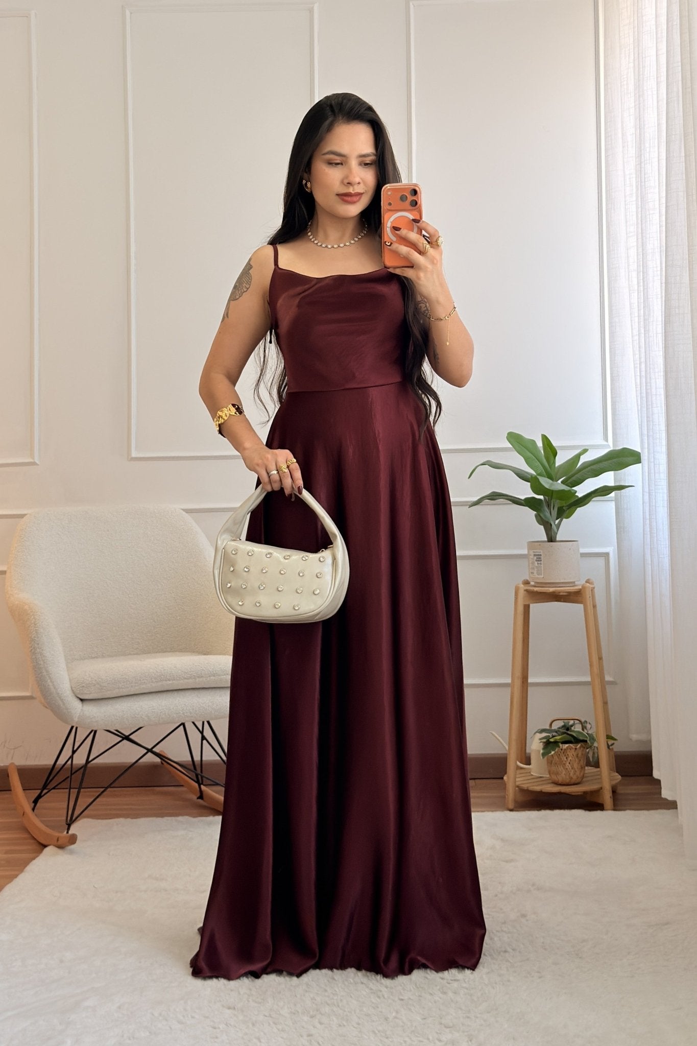 Vestido Longo Acetinado - lavishiochicvestidolavishiochic