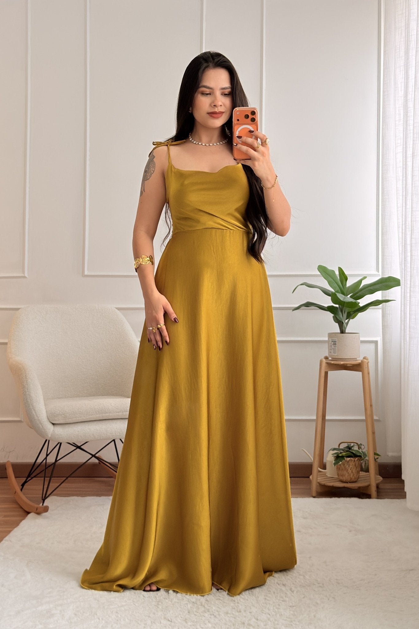 Vestido Longo Acetinado - lavishiochicvestidolavishiochic