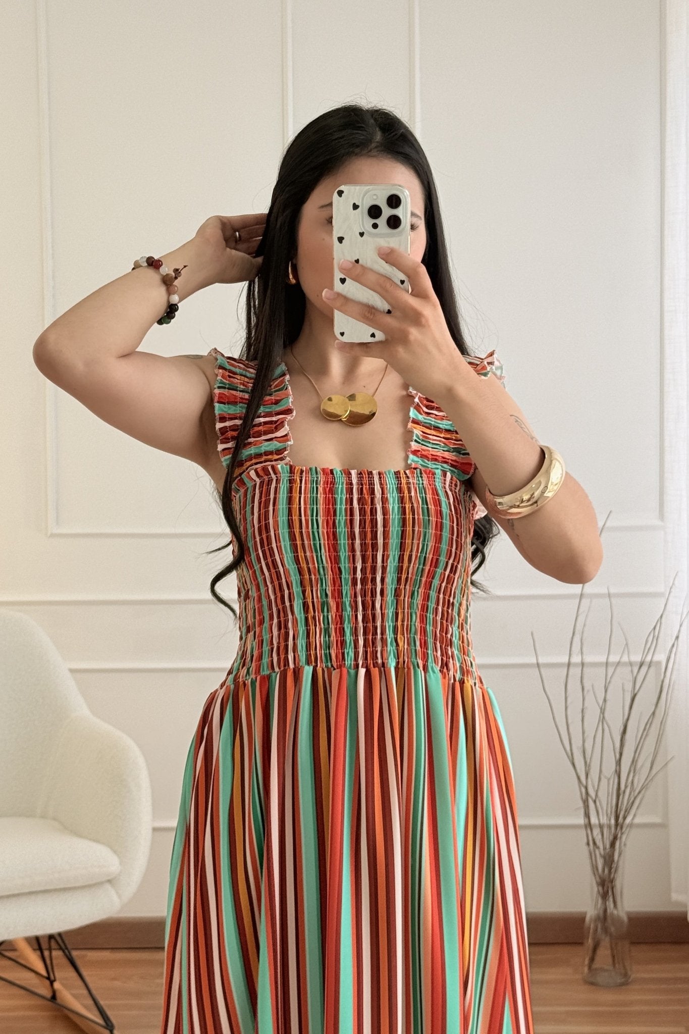 Vestido longo com alças franjadas - lavishiochicvestidolavishiochic